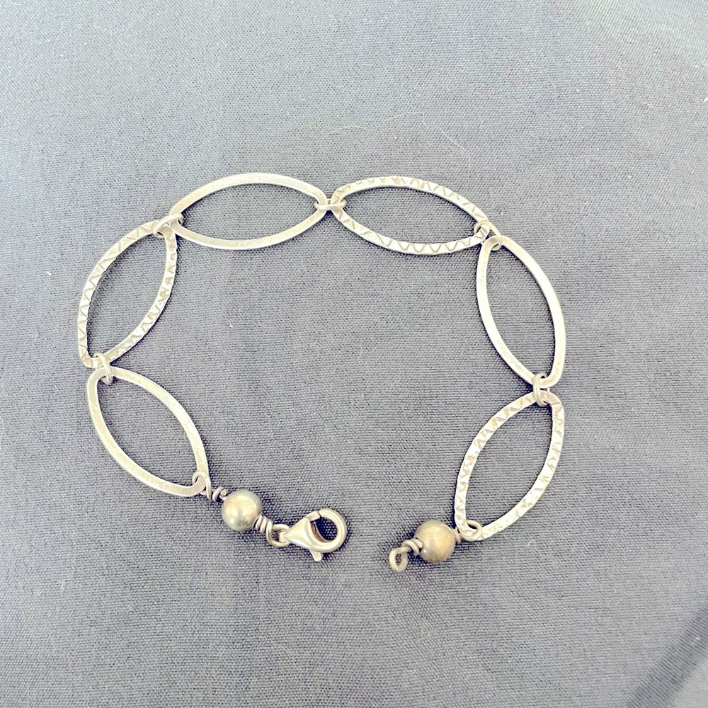 Sterling silver link bracelet